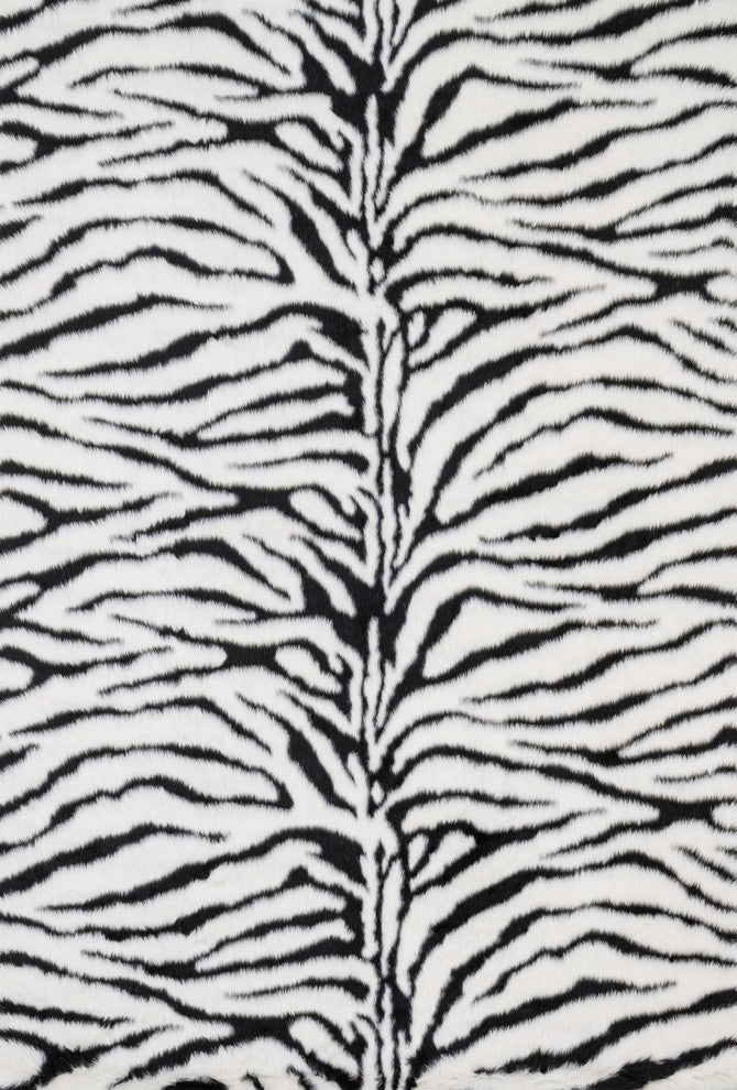 Danso Shag DA-01 Zebra Area Rug, 5'x7'6"