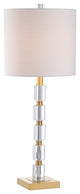 Claire 28.5" Crystal Table Lamp, Brass, Set of 2