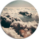 Sky Above Dark Heavy Clouds, Contemporary Landscape Round Wall Art, 11"