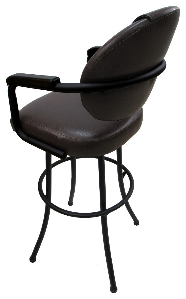 Swivel Metal Counter 26", 30" Extra Tall 34" Bar Stool, M-79, Austin Mahogany