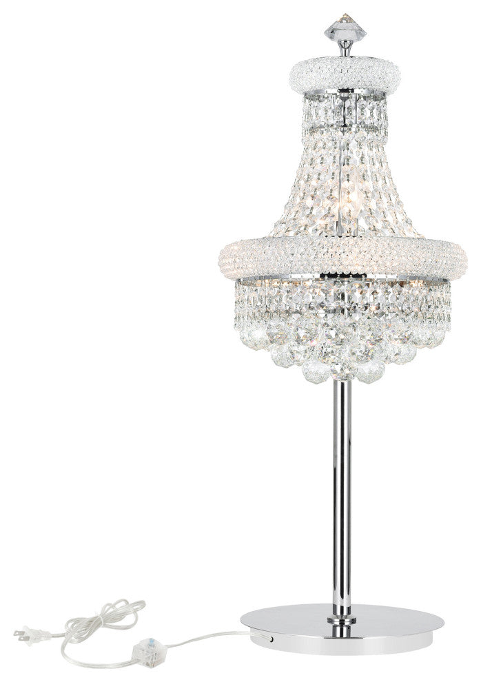 Empire 6 Light Table Lamp With Chrome Finish