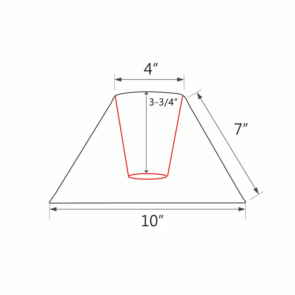 Aspen Creative 58754 Hardback Empire UNO Lamp Shade, Light Blue (4" x 10" x 7")