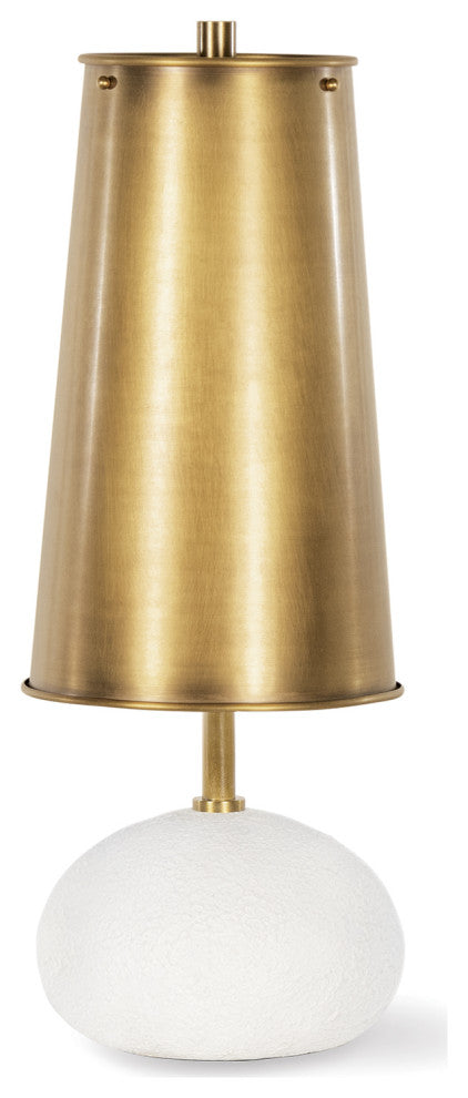Hattie Concrete Mini Lamp, Natural Brass