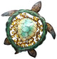 Rustic Metal and Capiz Art Turtle Wall Art, 13"