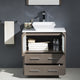 Torino 30" Gray Oak Modern Bathroom Vanity With Vessel Sink, FFT3072BN