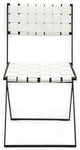 Deluxe Leather Folding Chair, White Leather