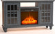 Eagle Furniture, 65" Electric Fireplace TV Console, Bright White