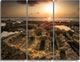 "Glowing Sunlight on Ancient Ruins" Metal Wall Art, 3 Panels, 36"x28"
