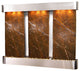 Deep Creek Falls Fountain, Brown Marble, Stainless Steel, Round