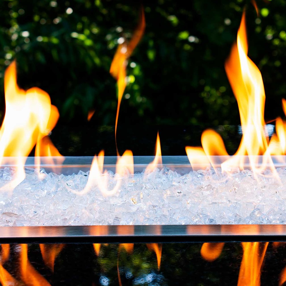 1/4" Reflective Tempered Fire Glass, Diamond Starlight, 10 Pound Jar