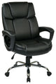 Executive Bonded Leather Big Mans Chair Padded Loop Arms in Black