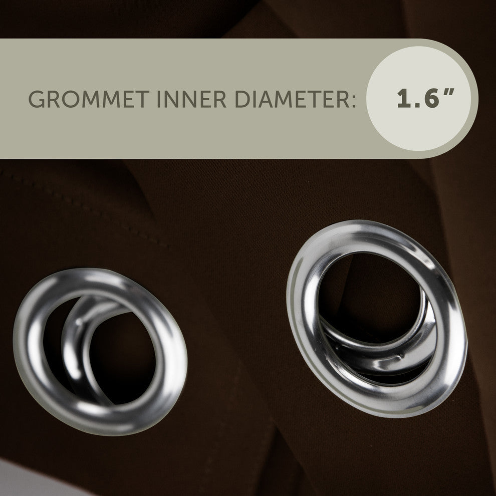 Heavy Duty Drapery Single Panel, Chocolate, 96"x108"