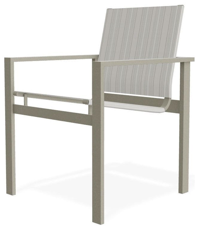 Tribeca Sling Outdoor Stackable Armchair, Harbor/Storm