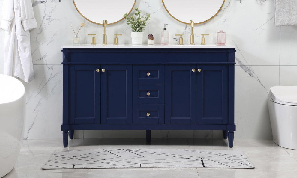 Home Living 21" Transitional Blue-Light Bathroom Vanity