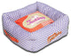 Touchdog Polka-Striped Polo Easy Wash Squared Fashion Dog Bed