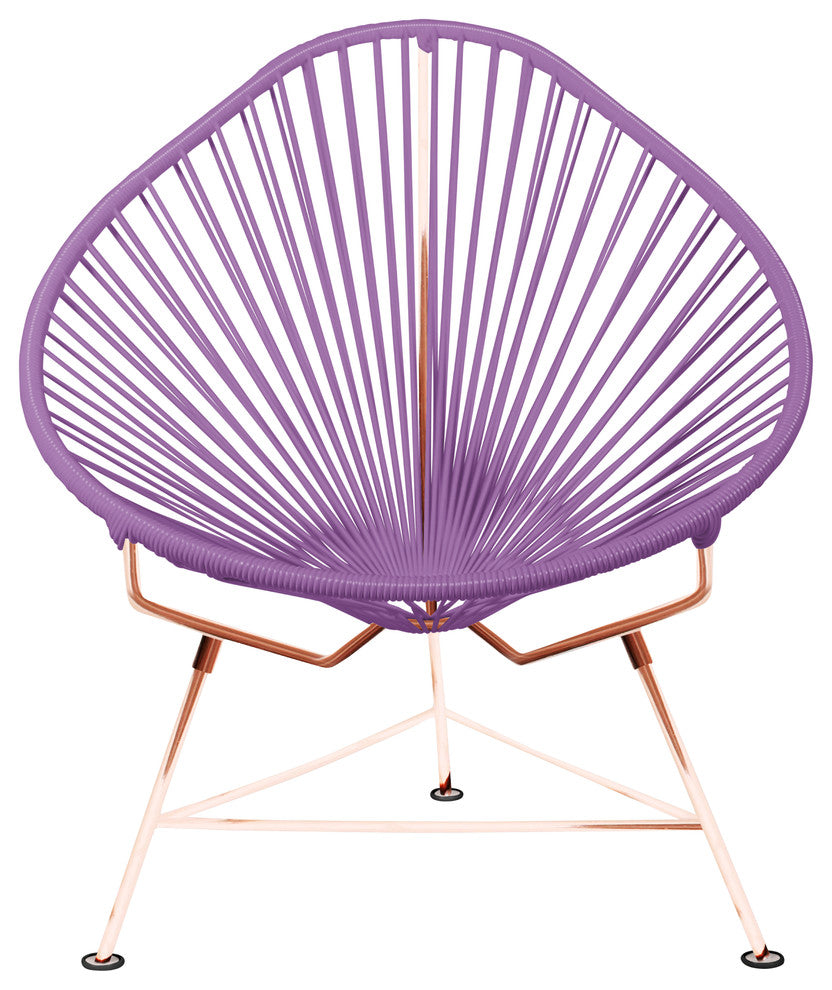 Junior Indoor/Outdoor Handmade Acapulco Chair, Orchid Weave, Copper Frame