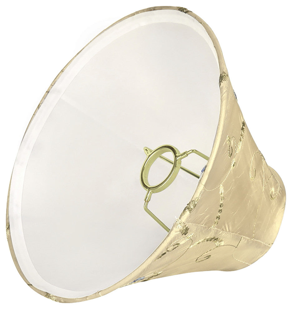 58026 Bell Shape UNO Construction Lamp Shade in Gold, 10" Wide, 4"x10"x7"