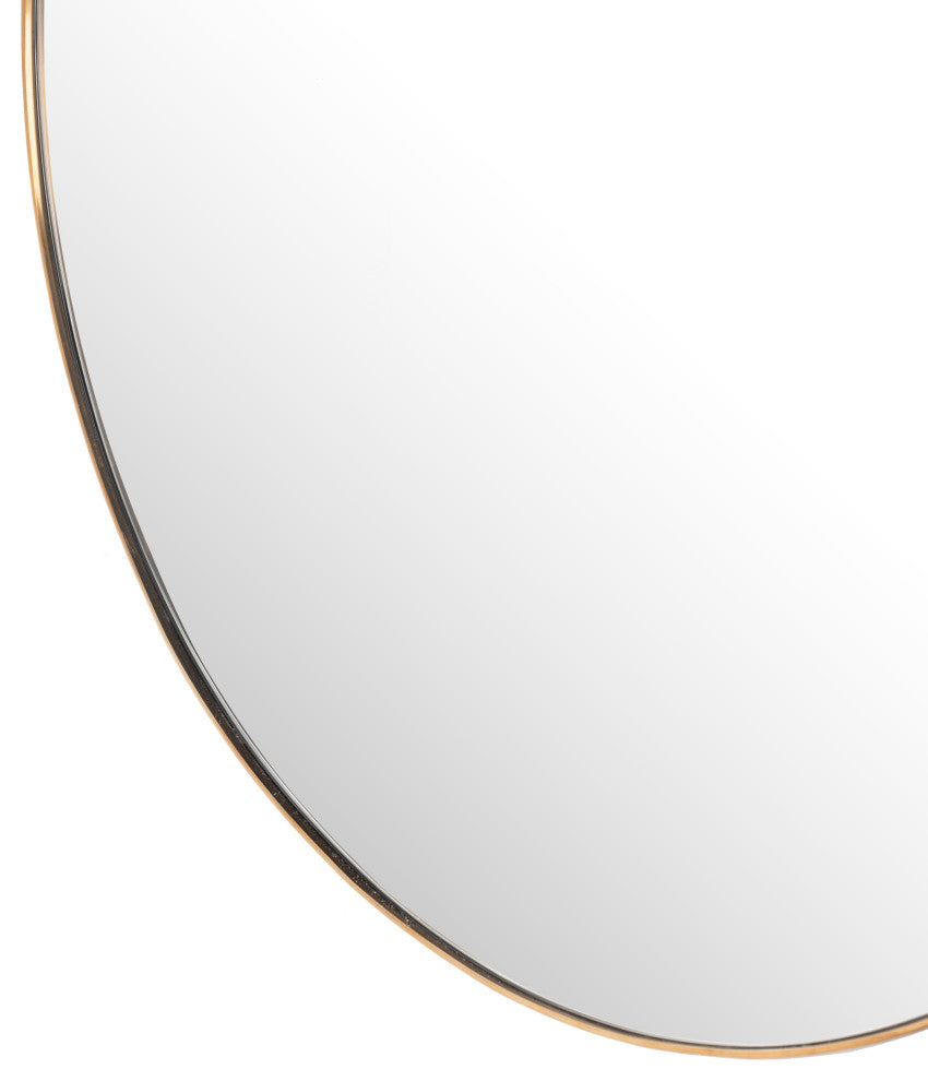 Georgina Round Mirror-Polished Brass