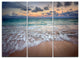 "Waves Crashing Serene Seashore" Metal Wall Art, 3 Panels, 36"x28"
