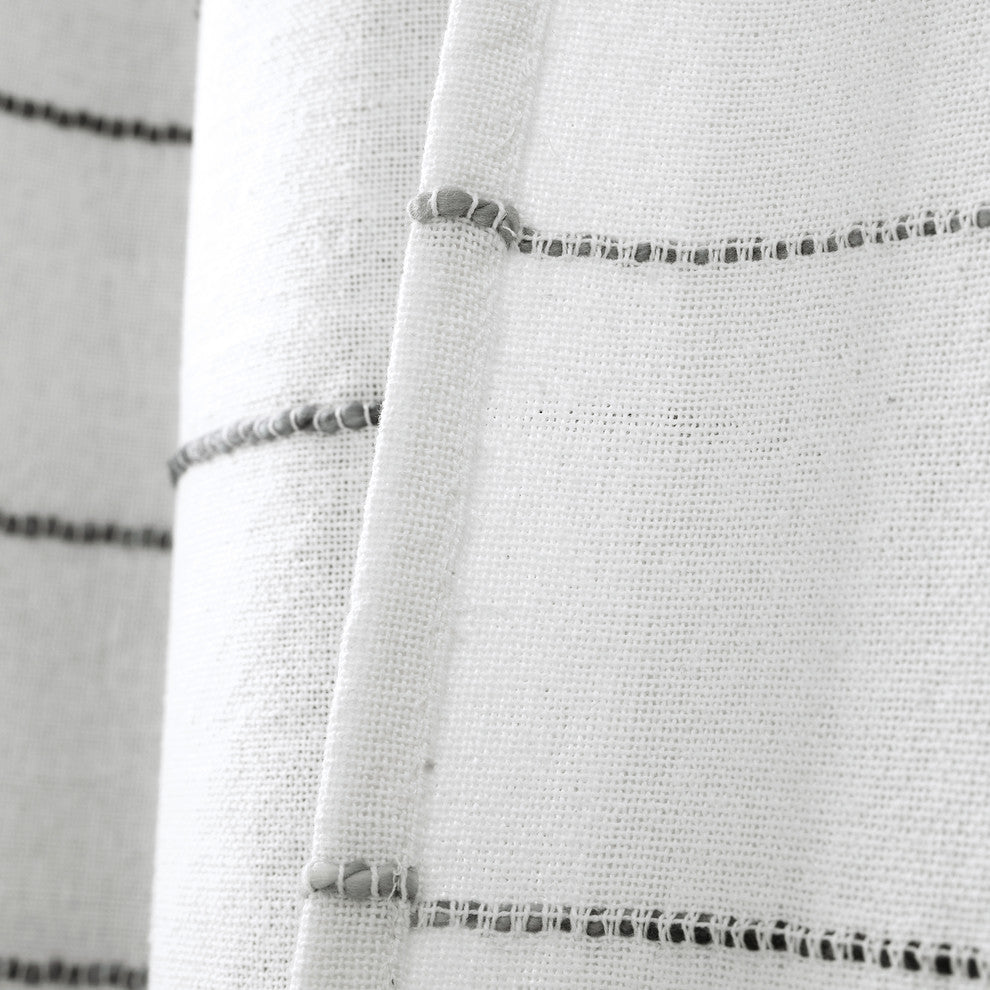 Ombre Stripe Yarn Dyed Cotton Shower Curtain, 72"x72", Gray
