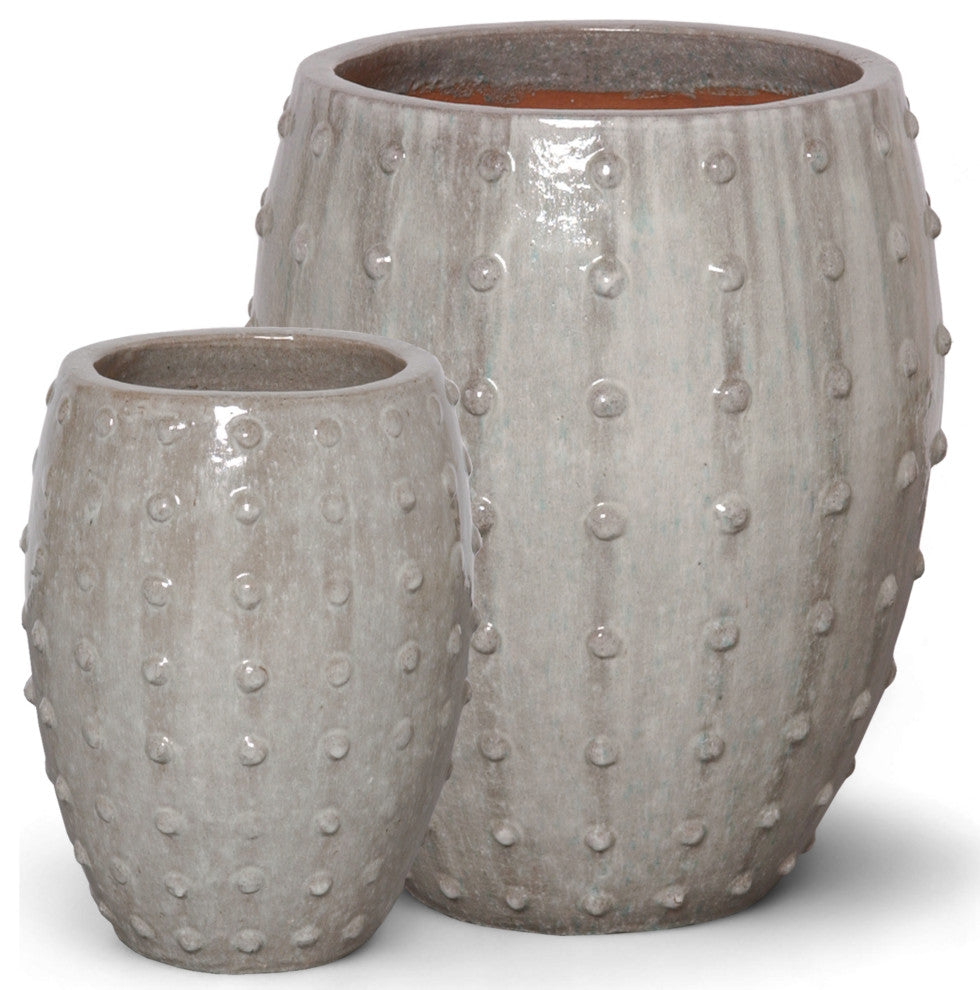 Round Stud Pot, Large Gray 20x26