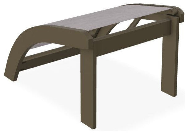 Adirondack Sling Outdoor Ottoman, Fossil/Beachwood