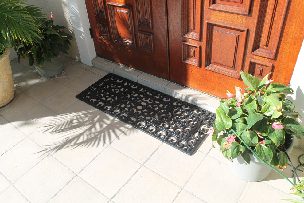 First Impression Audrey Rubber Entry Double Doormat 18"x48