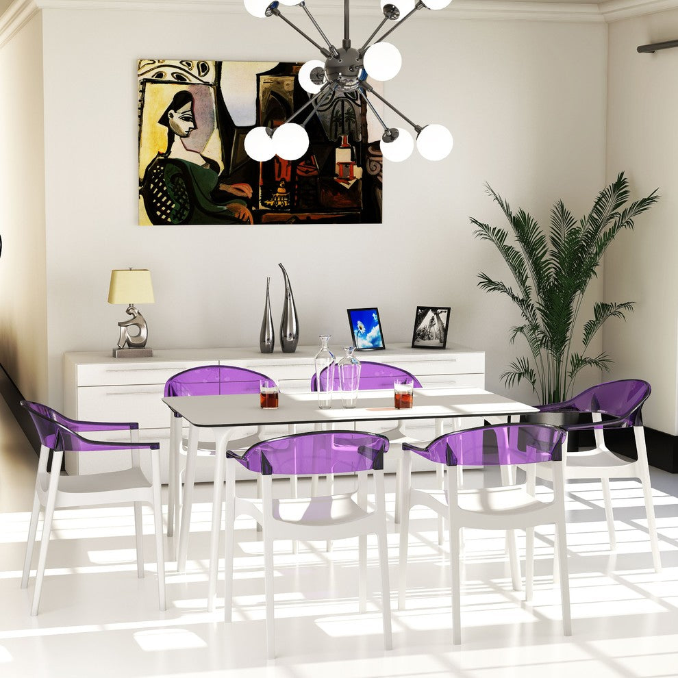 Compamia Maya Rectangle Outdoor Table, White