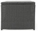 GDF Studio Justin Outdoor Wicker Coffee Table, Gray