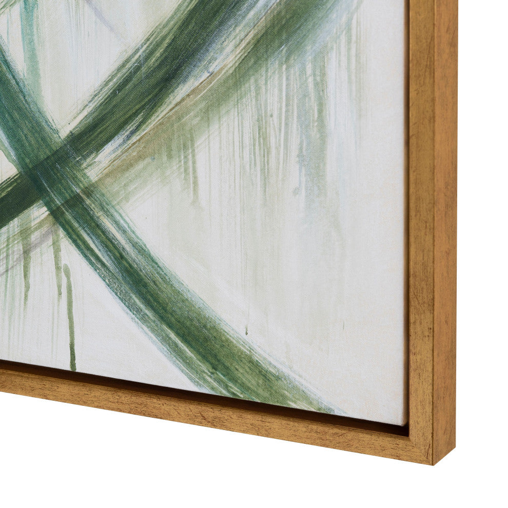 Evergreen Twists Canvas Wall Art With Gold Frame