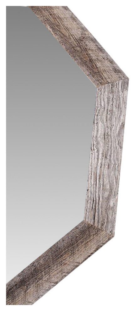 Octagon Barnwood Mirror 36"