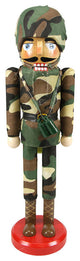 Decorative Wooden Christmas Nutcracker Army Soldier, Camouflage Uniform
