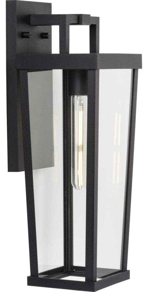 Tryon One-Light Black New Traditional Outdoor Wall Lantern, 7x7x18"