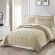 3 Piece Box Quilted Micromink King Bedspread, Oatmeal