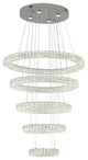 Triple Sided Clear Crystal Ring Chandelier