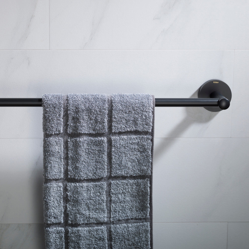 Elie Bathroom 18" Towel Bar, Matte Black