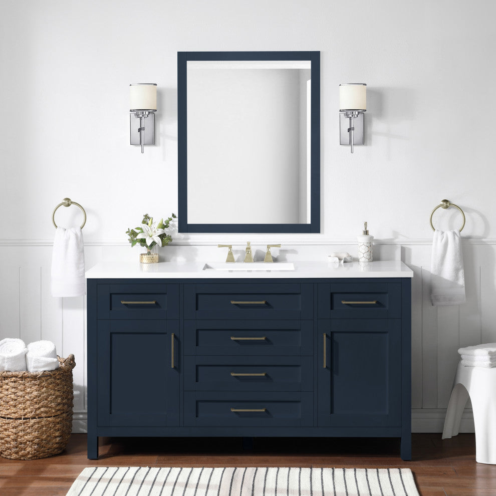 OVE Decors Tahoe II 60" Single Basin Vanity, Midnight Blue
