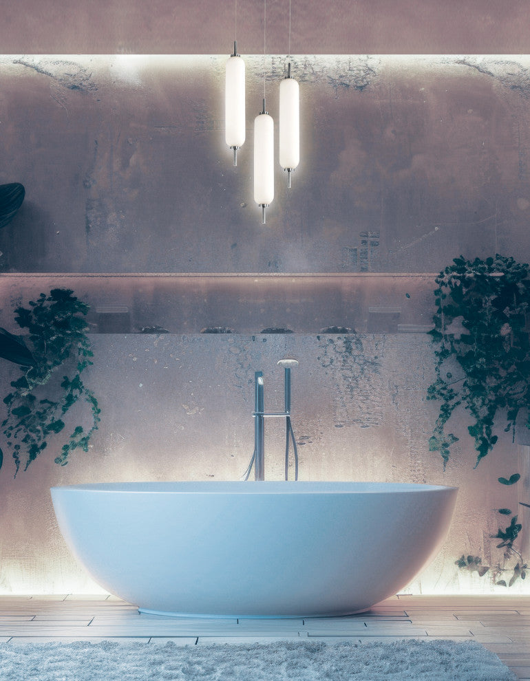 Typha LED Multi Pendant, 3 Light, Polished Chrome