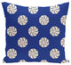 Whirl Of The Season, Decorative Geometric Print Pillow, Royal Blue, 18"X18"