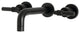 Kingston Brass KS8120ML 2-Handle 8 in. Wall Mount Bathroom Faucet, Matte Black