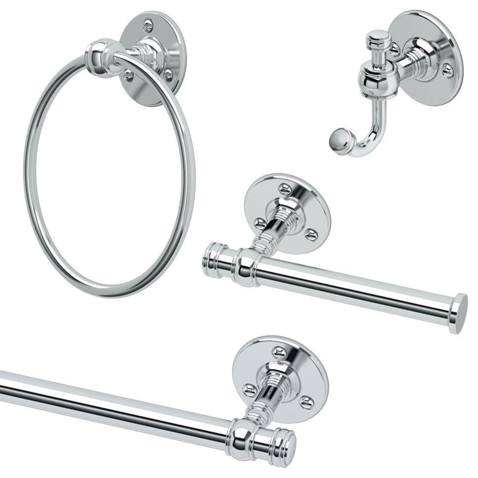 Gatco Cafe 4-Piece Bathroom Accessory Kit, Chrome