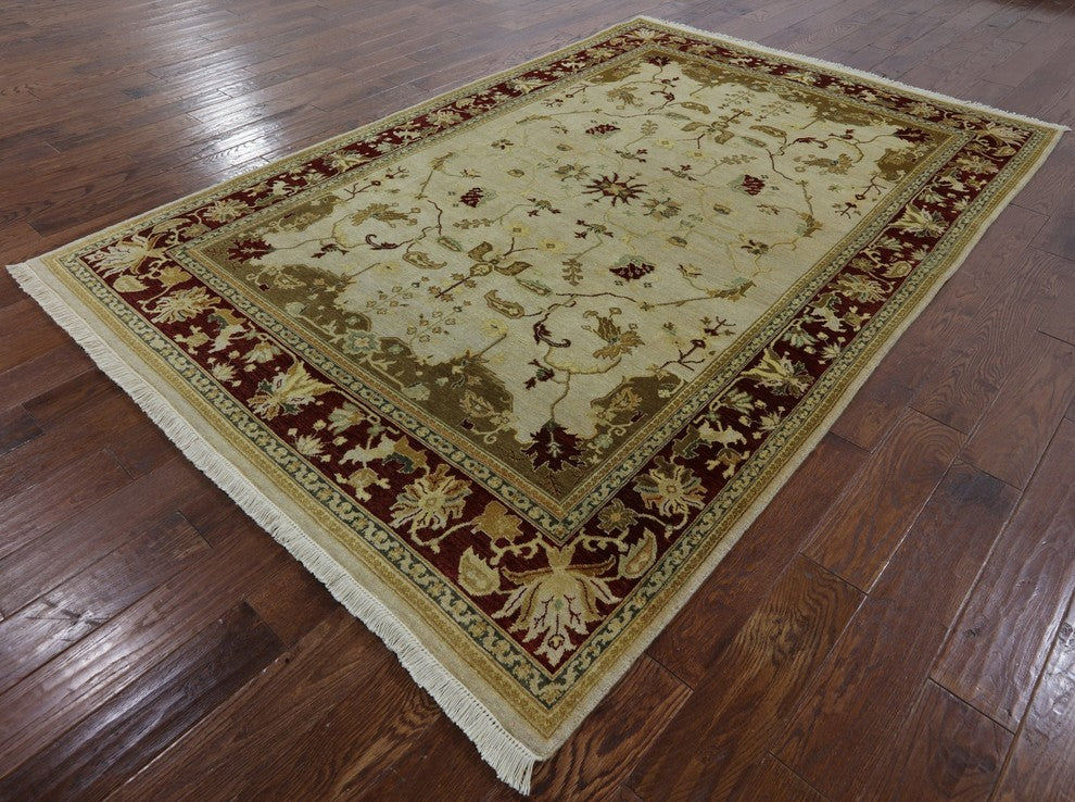 Handmade Peshawar Oriental Area Rug 6'x9', P2691