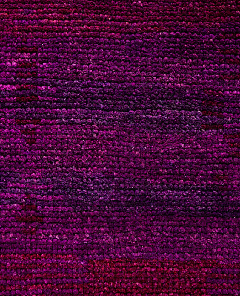 Overdyed One-of-a-Kind Hand-Knotted Area Rug Purple, 4' 1" x 6' 6"