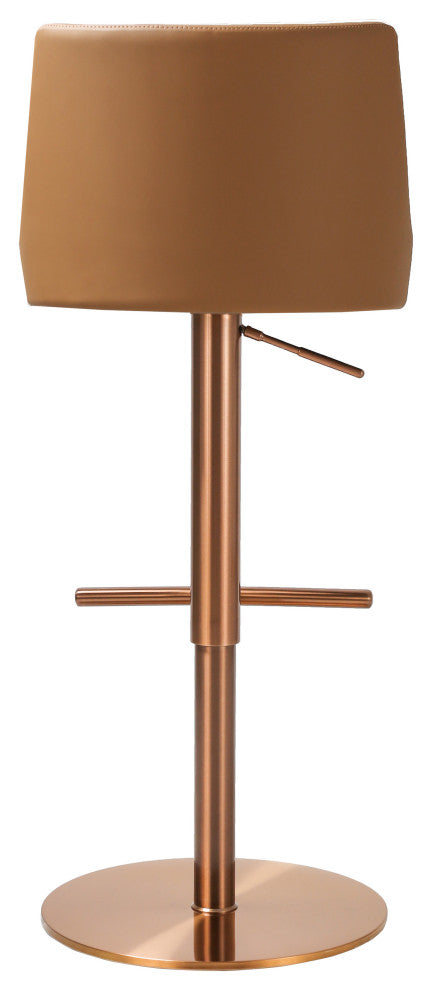 Reagan Cafe Au Lait Houndstooth Adjustable Swivel Stool - Cafe Au Lait