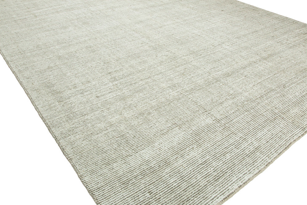 TERRA Nickel Hand Made Wool and Silkette Area Rug, 2' X 3'