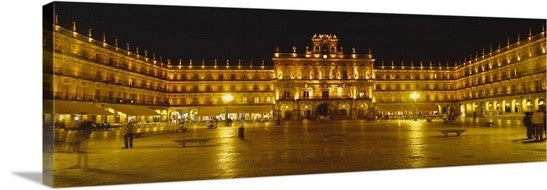 "Plaza Mayor Castile & Leon Salamanca Spain" Canvas Art, 36"x12"x1.25"