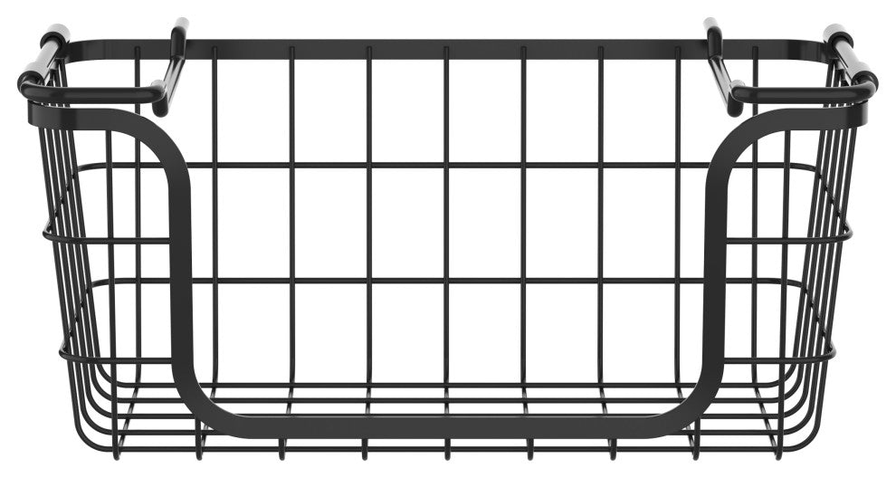 Oceanstar Stackable Metal Wire Storage Basket Set