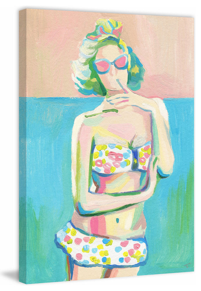 "Coquette" Painting Print on Wrapped Canvas, 30"x45"