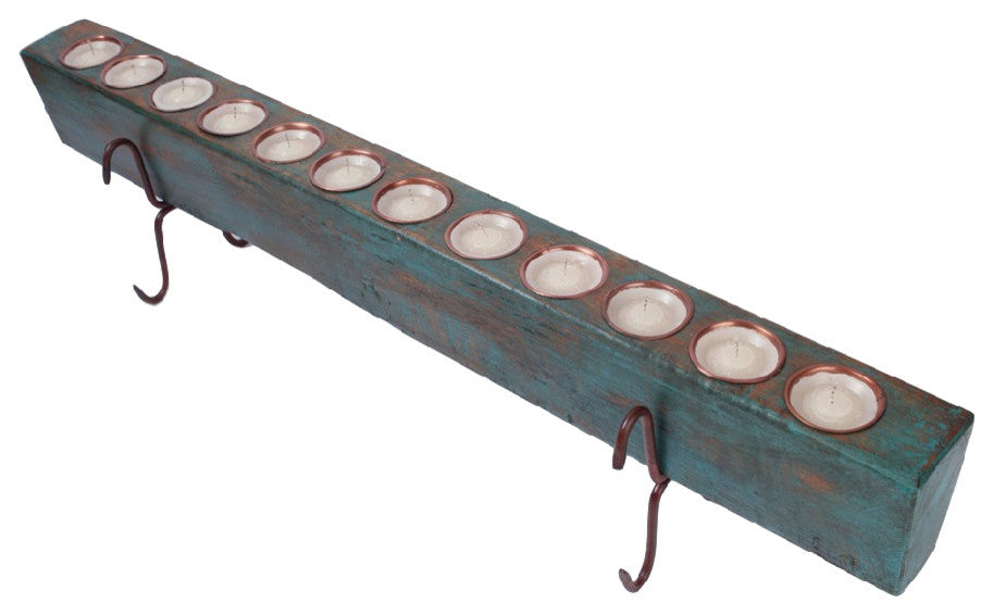 Large 12-Hole Sugar Mold Complete Set-Candelabra-Farmhouse, Turquoise, Large
