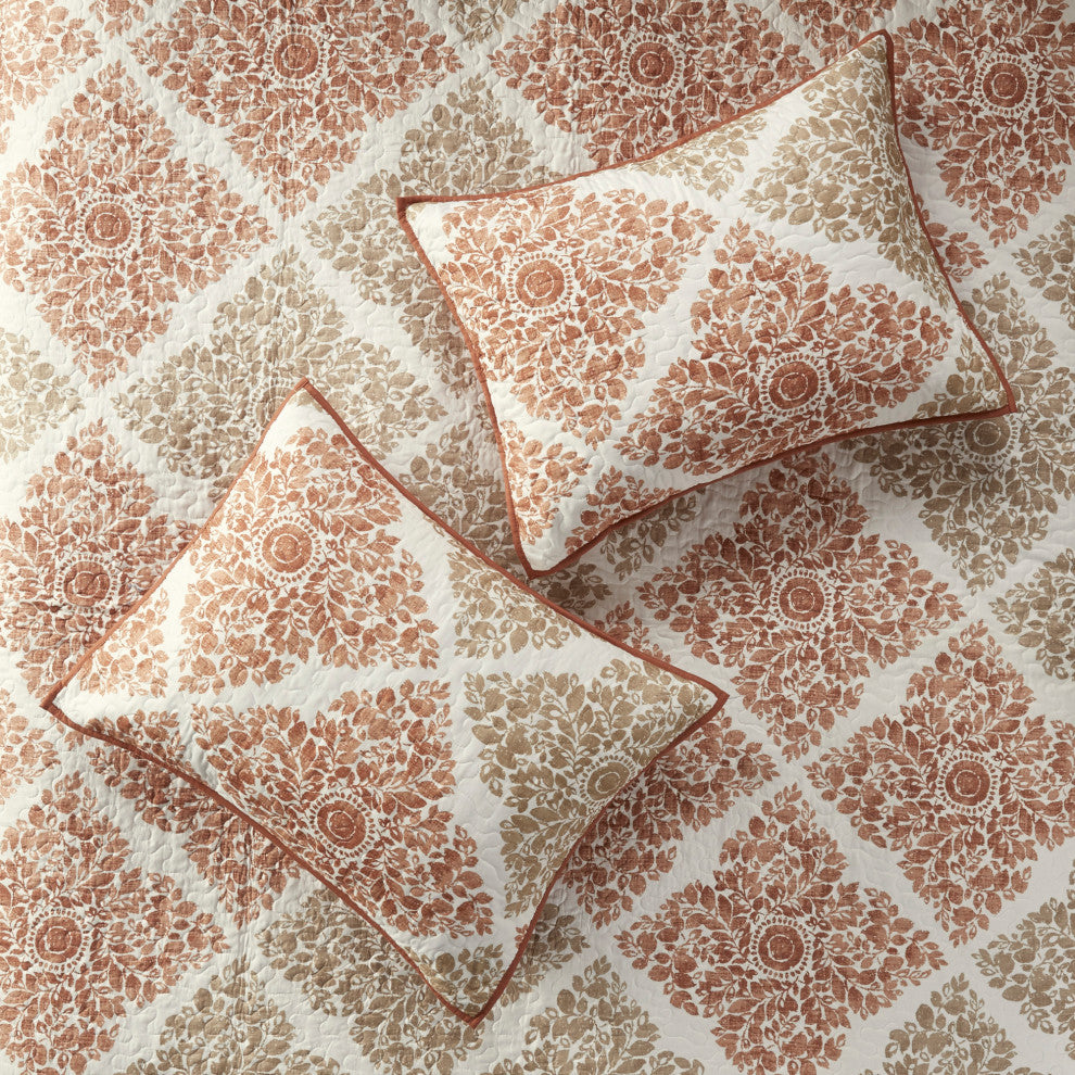 Madison Park Printed Quilted 6-Piece Coverlet Set, King/California King